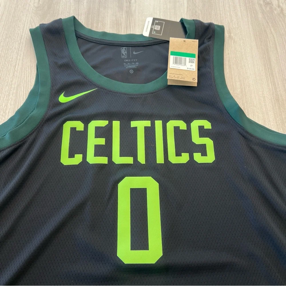 Jayson Tatum 2024-2025 Boston Celtics City Edition Black Jersey #0 Size 52 XL‎